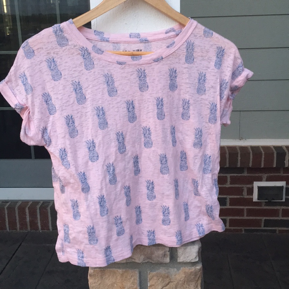 Graphic cropped tee